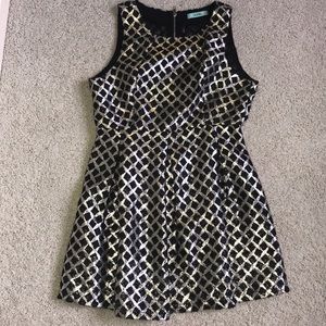 Little black party dress (and gold!)